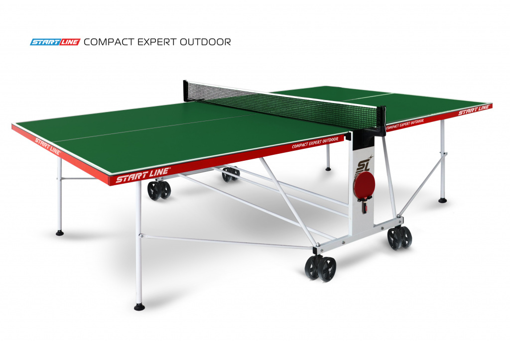 Compact EXPERT Outdoor 4 Зелёный в Уфе по цене 43990 ₽ в категории теннисные столы Start Line