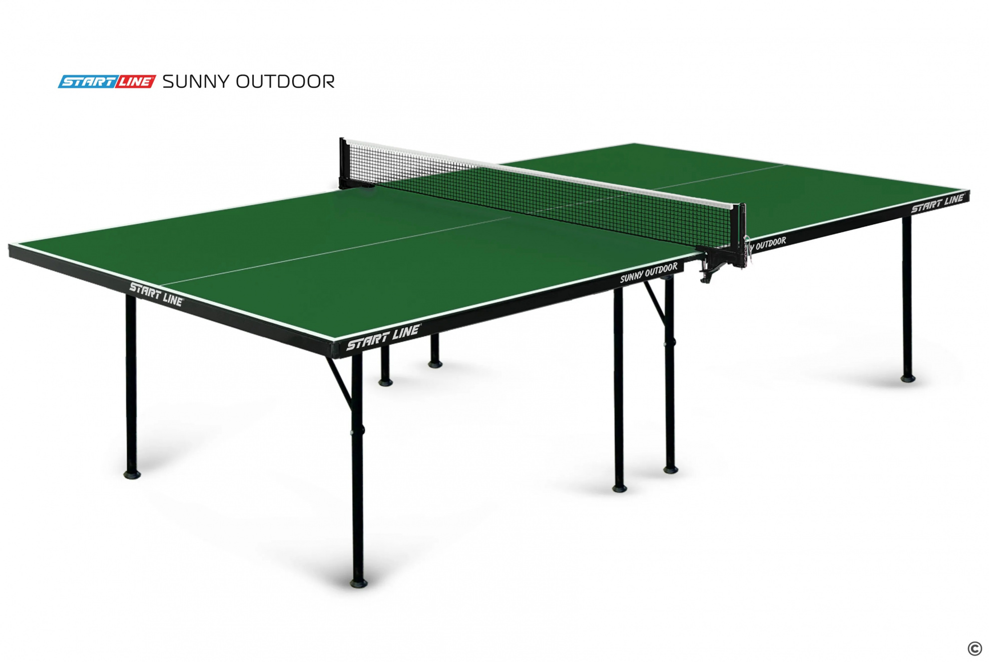 Start Line Sunny Outdoor Зелёный из каталога теннисных столов в Уфе по цене 31990 ₽