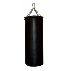 Подвесной боксерский мешок и груша Рокки 110х35 см. 42 кг. кожа черный в Уфе по цене 27880 ₽