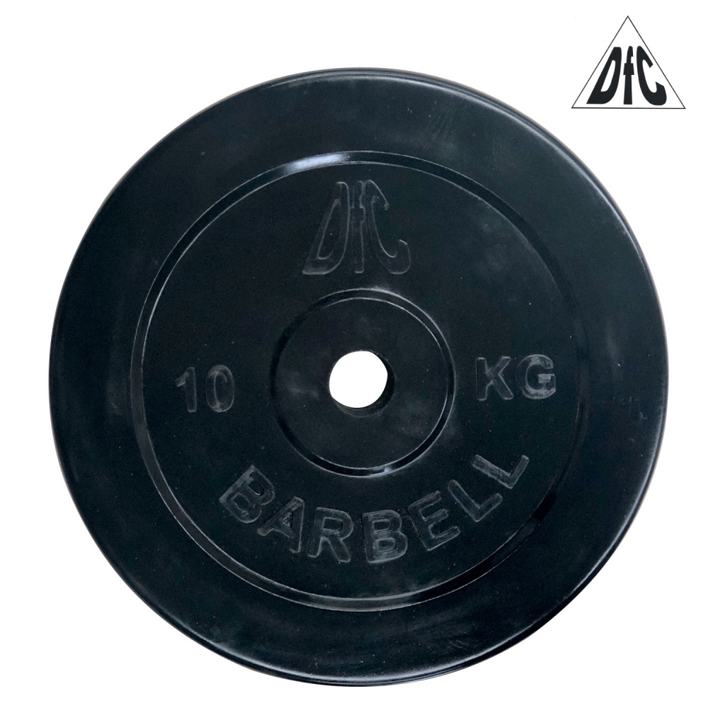 DFC 10 кг обрезиненный из каталога дисков для штанги с посадочным диаметром 26 мм.  в Уфе по цене 2635 ₽