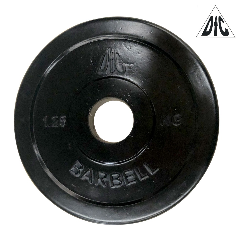 DFC 1,25 кг обрезиненный из каталога дисков для штанги с посадочным диаметром 30 мм.  в Уфе по цене 555 ₽