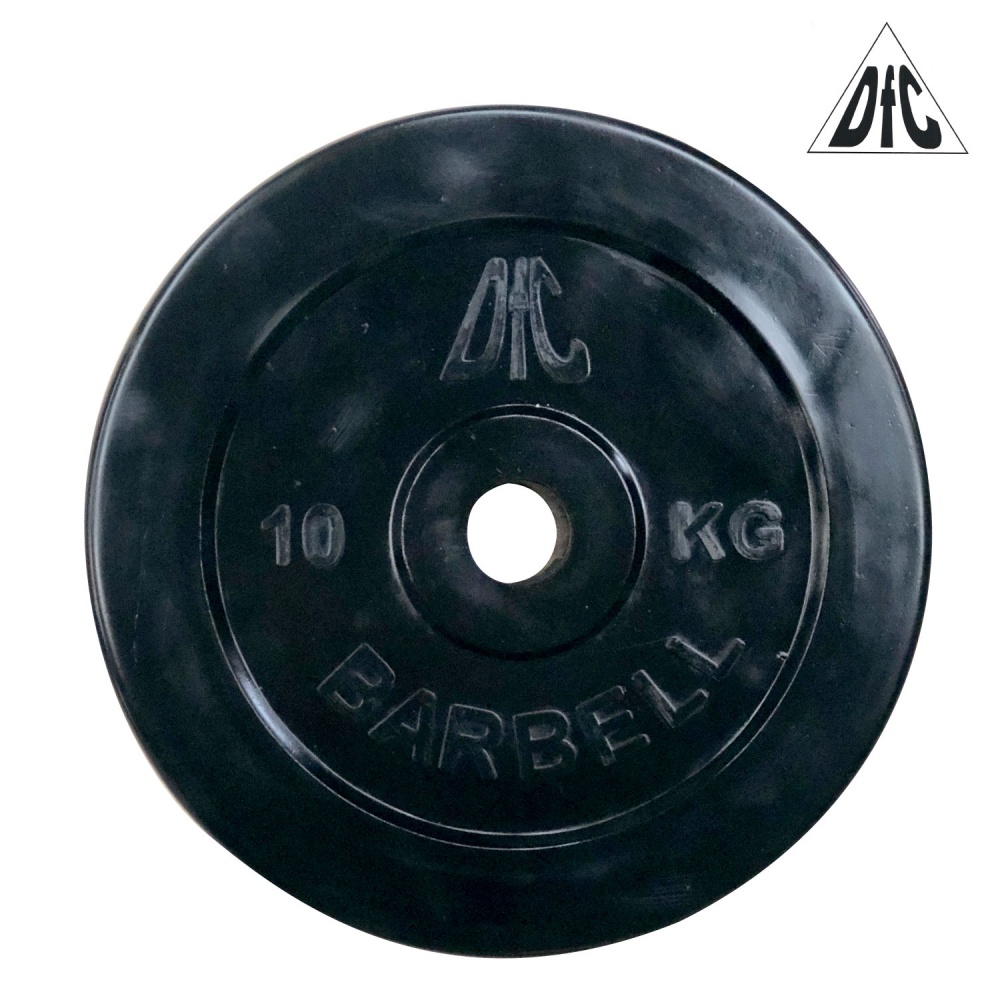 DFC 10 кг обрезиненный из каталога дисков для штанги с посадочным диаметром 30 мм.  в Уфе по цене 2635 ₽