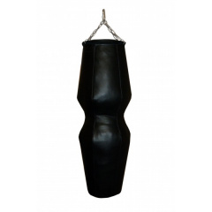Подвесной боксерский мешок и груша Рокки Силуэт 130х40 см. 50 кг. кожа в Уфе по цене 34960 ₽