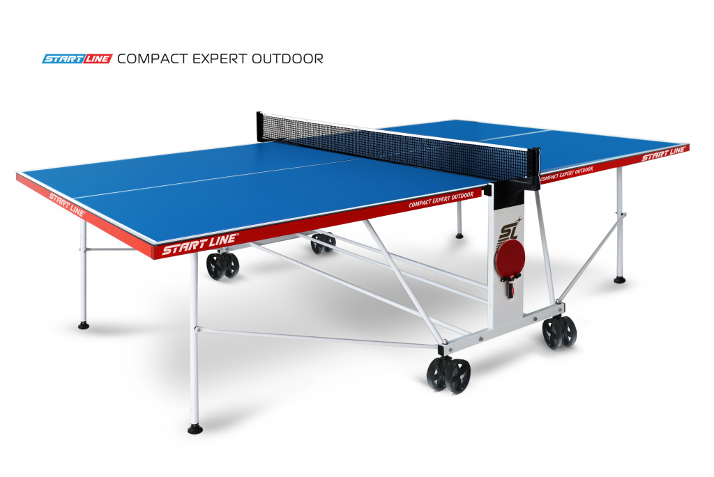Start Line Compact Expert Outdoor Blue из каталога всепогодных теннисных столов в Уфе по цене 38930 ₽