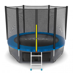 Батут с защитной сеткой Evo Jump External 8ft (Blue) + Lower net в Уфе по цене 22190 ₽
