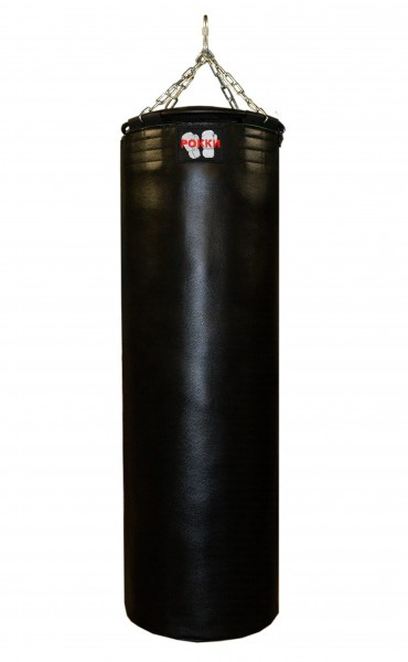 Рокки натуральная кожа 150х45 см черный из каталога боксерских мешков и груш в Уфе по цене 41120 ₽
