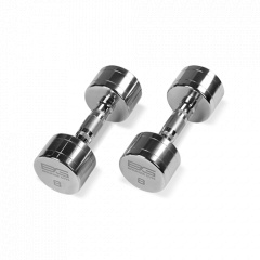 Bronze Gym 8 кг. BG-PA-DB-C08 из каталога хромированных гантелей в Уфе по цене 2720 ₽