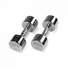 Bronze Gym 9 кг. BG-PA-DB-C09 из каталога хромированных гантелей в Уфе по цене 3060 ₽