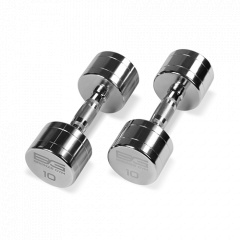 Bronze Gym 10 кг. BG-PA-DB-C10 из каталога хромированных гантелей в Уфе по цене 3400 ₽