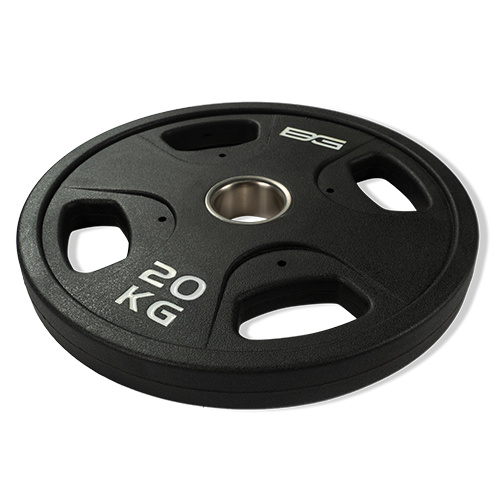 обрезиненный черный 20 кг BG-PA-PL-P200 в Уфе по цене 8290 ₽ в категории диски (блины) для штанг и гантелей Bronze Gym