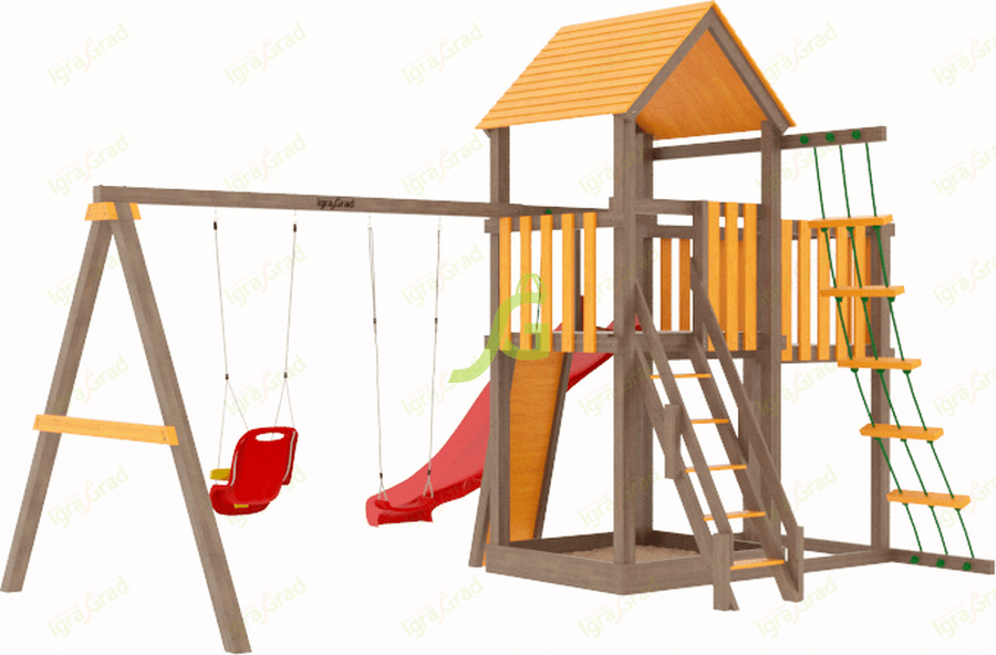 Панда Фани с балконом в Уфе по цене 94000 ₽ в категории детские игровые комплексы Igragrad