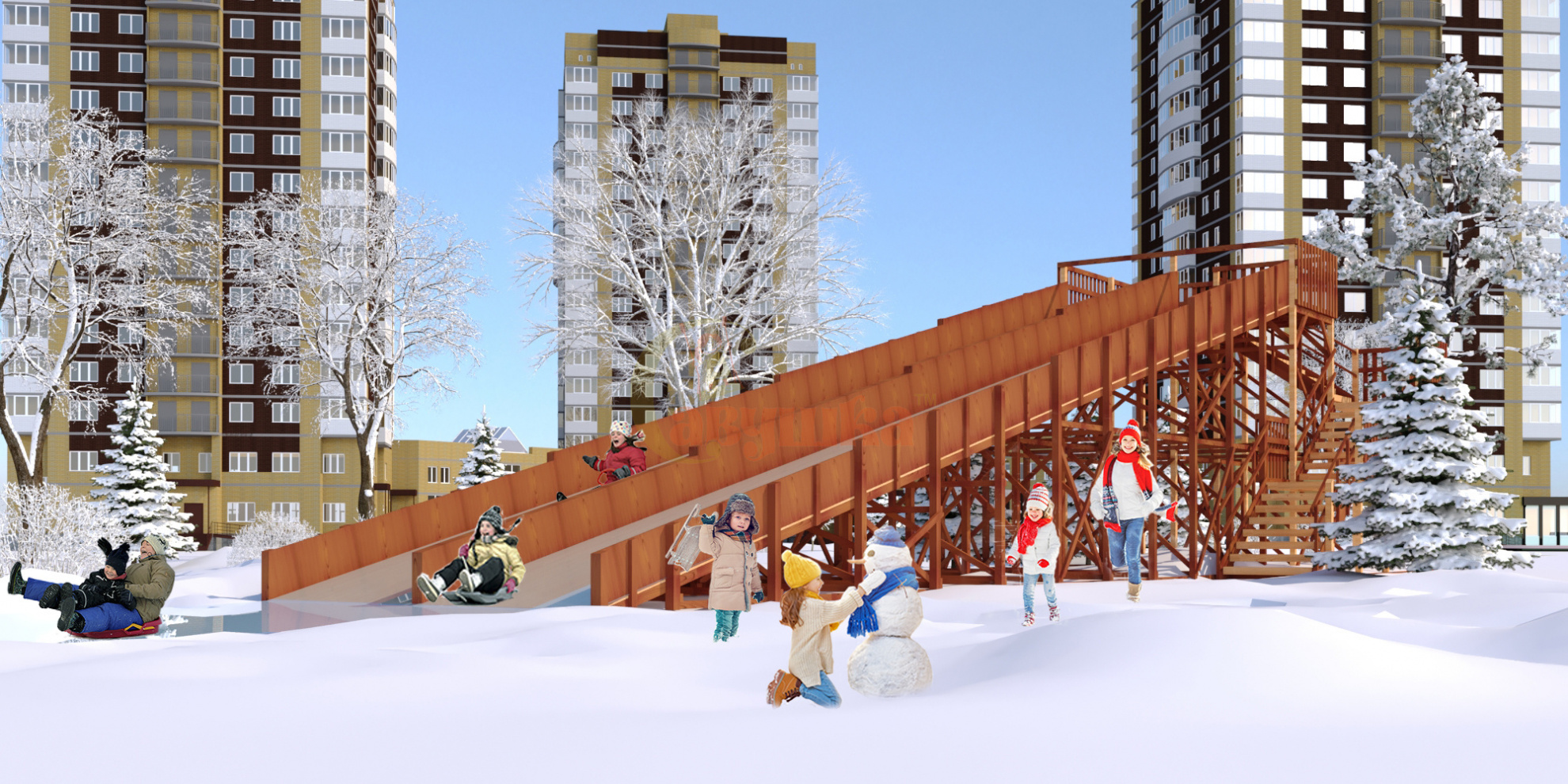 Зима 12 в Уфе по цене 968499 ₽ в категории детские игровые комплексы Савушка