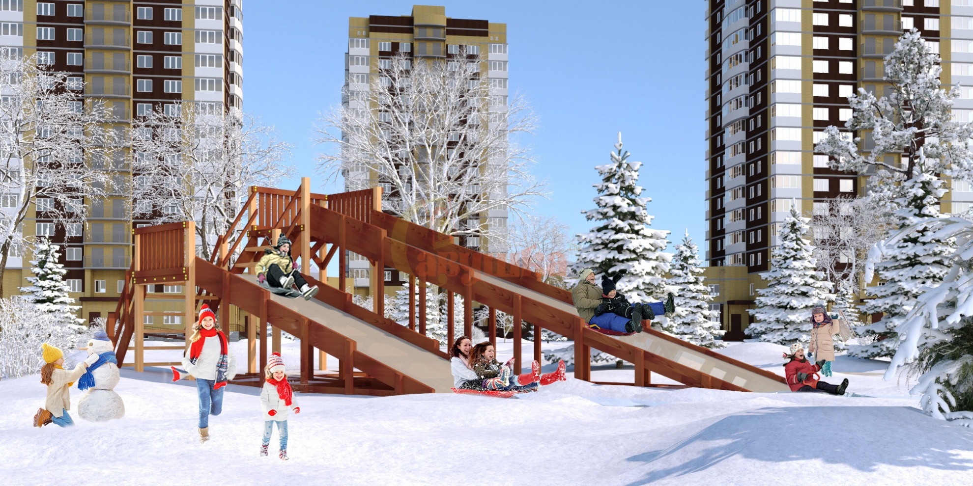 Зима 7 в Уфе по цене 260000 ₽ в категории детские игровые комплексы Савушка