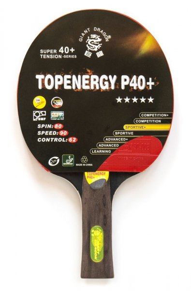 Giant Topenergy 5 Star New (анатомическая) из каталога ракеток для настольного тенниса в Уфе по цене 910 ₽