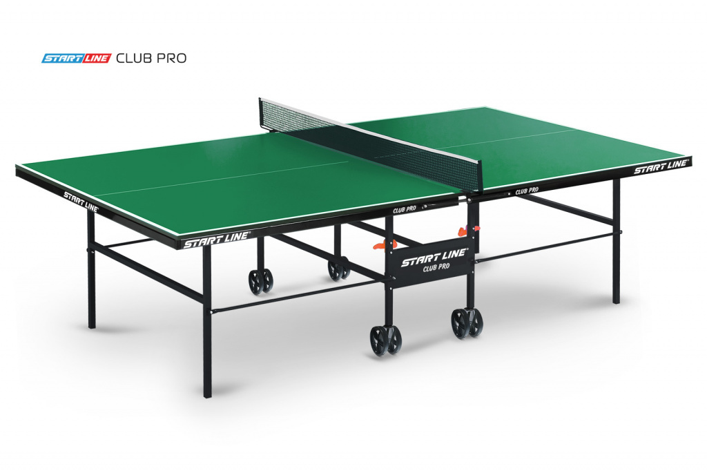 Start Line Club Pro green из каталога теннисных столов для помещений в Уфе по цене 20590 ₽