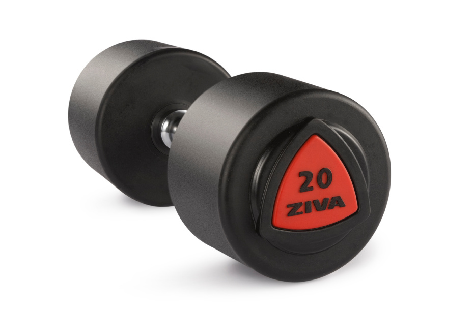 Ziva 38 кг.  ZVO-DBPU-1025 из каталога обрезиненных гантелей в Уфе по цене 16990 ₽