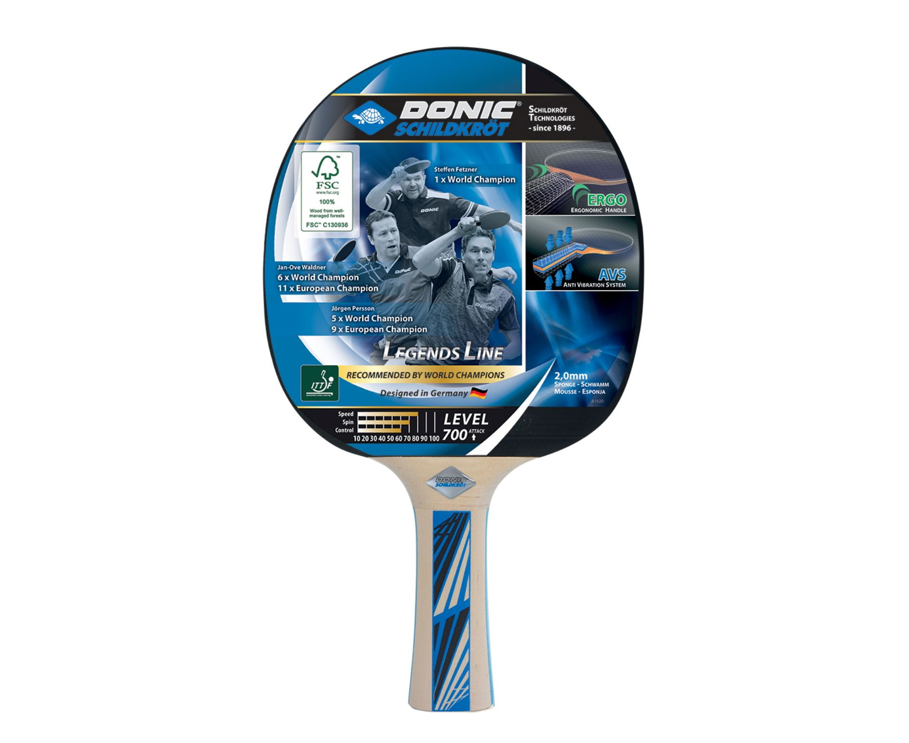 Legends 700 в Уфе по цене 2190 ₽ в категории ракетки для настольного тенниса Donic