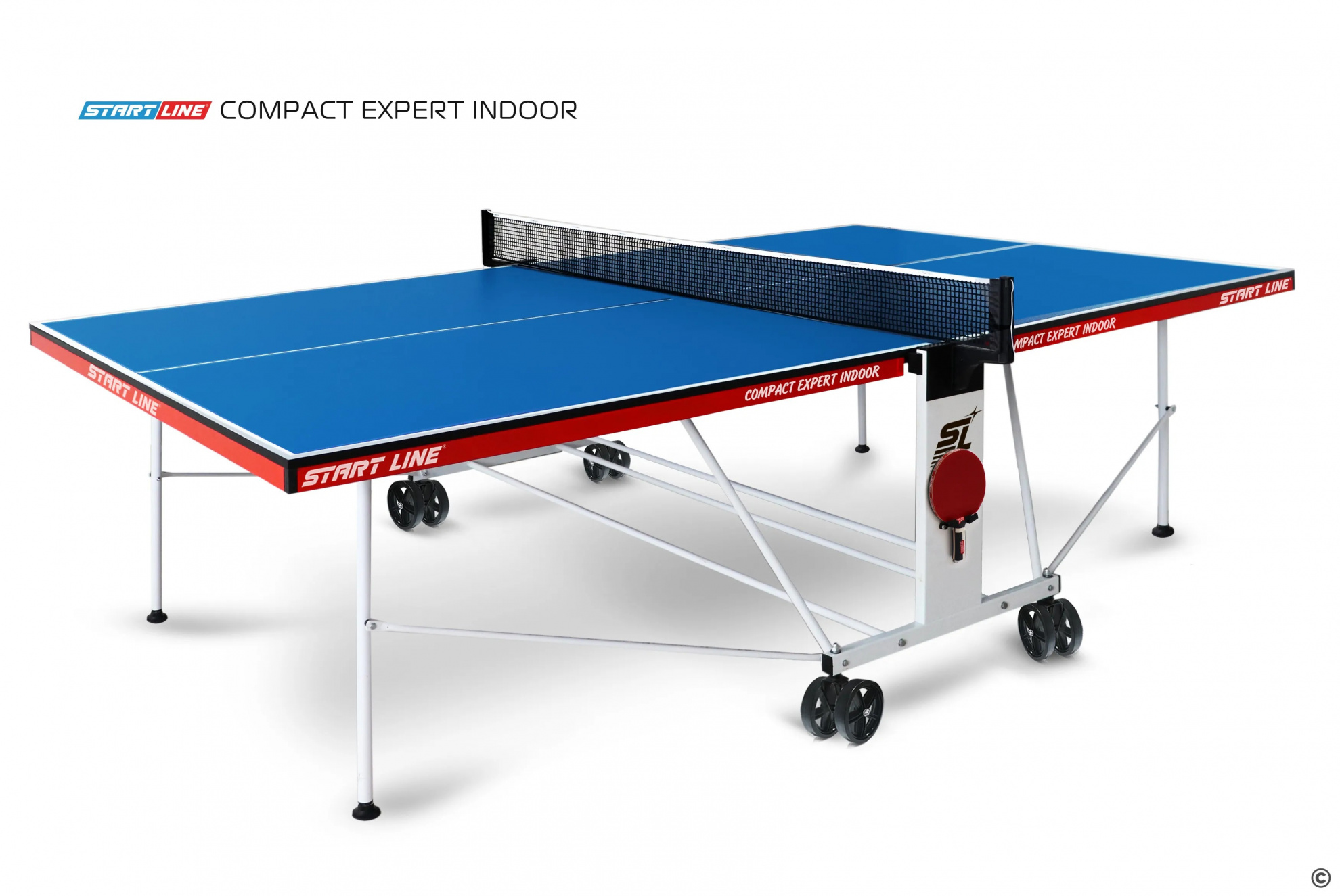 Start Line Compact Expert Indoor синий из каталога теннисных столов для помещений в Уфе по цене 25990 ₽