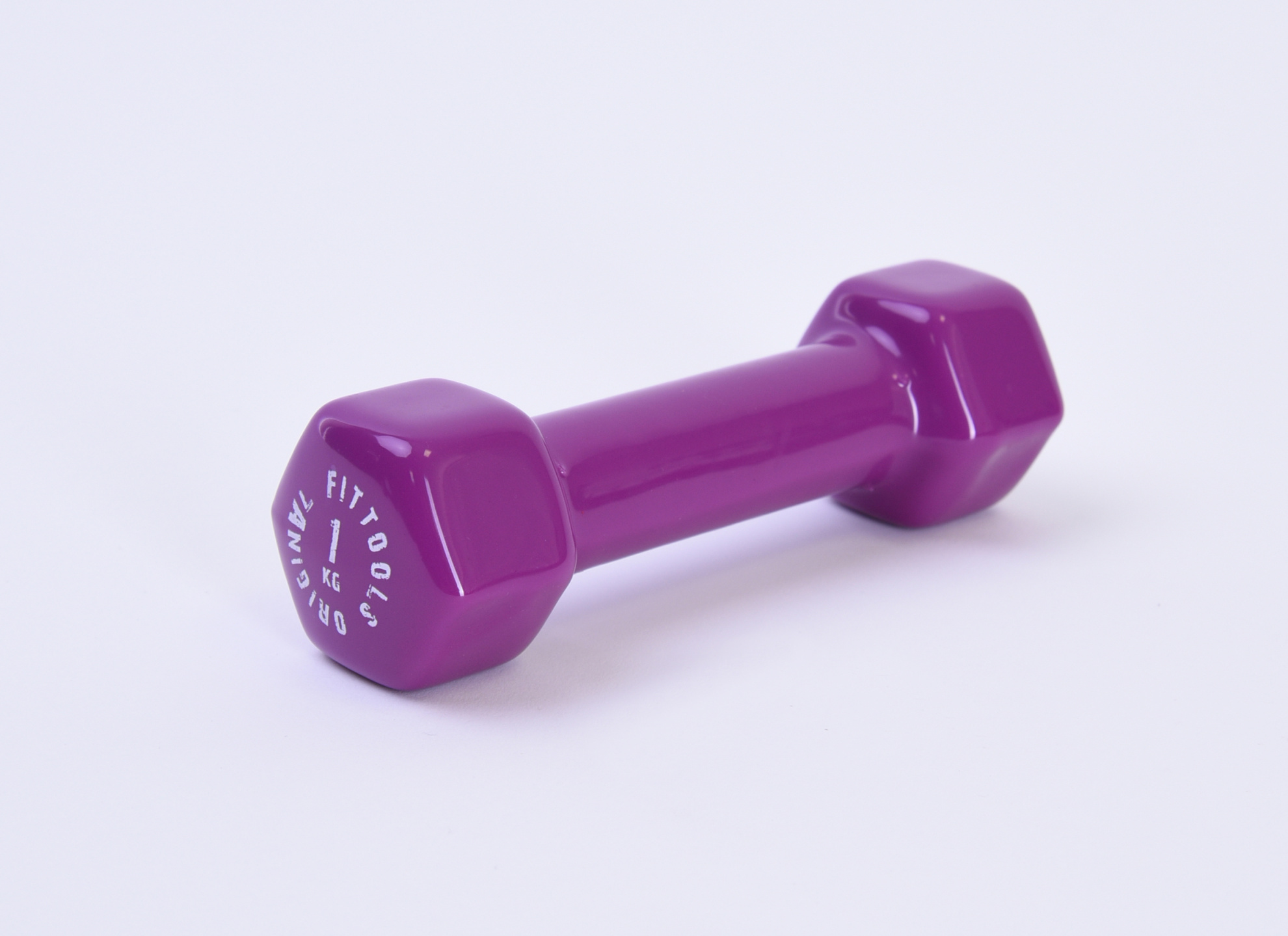Original FitTools 1 кг (Цвет - ярко пурпурный) из каталога виниловых гантелей в Уфе по цене 410 ₽