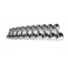 UltraGym хромированных ряд от 1 до 10 кг  UG1025 из каталога гантельных рядов в Уфе по цене 73530 ₽