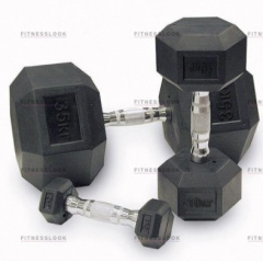 Body Solid гексагональная 14 кг из каталога обрезиненных гантелей в Уфе по цене 4930 ₽