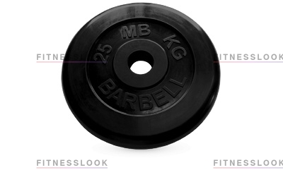 MB Barbell черный - 50 мм - 25 кг из каталога дисков (блинов) для штанг и гантелей в Уфе по цене 7032 ₽