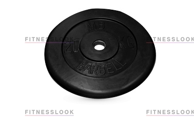 MB Barbell черный - 26 мм - 20 кг из каталога дисков для штанги с посадочным диаметром 26 мм.  в Уфе по цене 5623 ₽