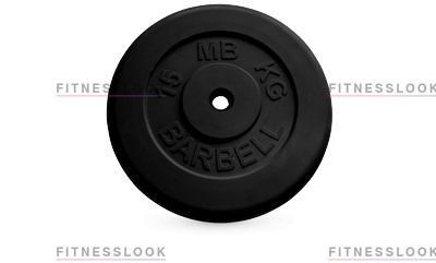 MB Barbell черный - 26 мм - 15 кг из каталога дисков для штанги с посадочным диаметром 26 мм.  в Уфе по цене 4600 ₽