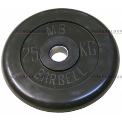 MB Barbell черный - 30 мм - 25 кг из каталога дисков для штанги с посадочным диаметром 30 мм.  в Уфе по цене 7428 ₽