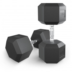 UnixFit гексагональная 45 кг из каталога обрезиненных гантелей в Уфе по цене 14370 ₽