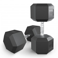 UnixFit гексагональная 40 кг из каталога обрезиненных гантелей в Уфе по цене 12670 ₽