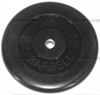MB Barbell черный - 30 мм - 15 кг из каталога дисков для штанги с посадочным диаметром 30 мм.  в Уфе по цене 4220 ₽