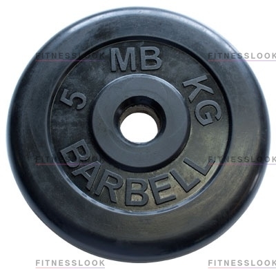 MB Barbell черный - 30 мм - 5 кг из каталога дисков для штанги с посадочным диаметром 30 мм.  в Уфе по цене 1584 ₽