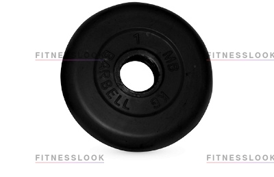 MB Barbell черный - 30 мм - 1 кг из каталога дисков для штанги с посадочным диаметром 30 мм.  в Уфе по цене 651 ₽