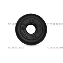 MB Barbell черный - 30 мм - 0.5 кг из каталога дисков для штанги с посадочным диаметром 30 мм.  в Уфе по цене 436 ₽