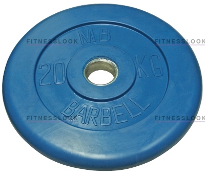 MB Barbell синий - 50 мм - 20 кг из каталога дисков для штанги с посадочным диаметром 50 мм. в Уфе по цене 5086 ₽