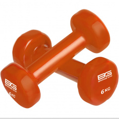 Bronze Gym виниловая 6 кг (пара) из каталога гантелей для фитнеса в Уфе по цене 3740 ₽