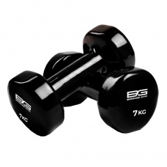Bronze Gym виниловая 7 кг (пара) из каталога гантелей для фитнеса в Уфе по цене 4250 ₽