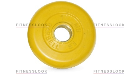 MB Barbell желтый - 26 мм - 1 кг из каталога дисков для штанги с посадочным диаметром 26 мм.  в Уфе по цене 761 ₽