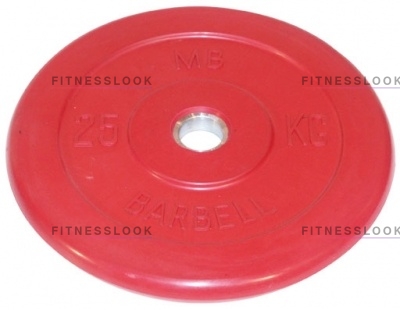 MB Barbell красный - 30 мм - 25 кг из каталога дисков для штанги с посадочным диаметром 30 мм.  в Уфе по цене 8026 ₽
