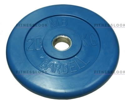 MB Barbell cиний - 30 мм - 20 кг из каталога дисков для штанги с посадочным диаметром 30 мм.  в Уфе по цене 6419 ₽