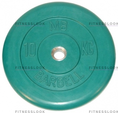 MB Barbell зеленый - 30 мм - 10 кг из каталога дисков для штанги с посадочным диаметром 30 мм.  в Уфе по цене 3378 ₽