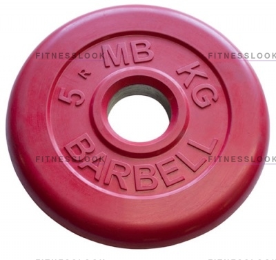 MB Barbell красный - 30 мм - 5 кг из каталога дисков для штанги с посадочным диаметром 30 мм.  в Уфе по цене 1685 ₽