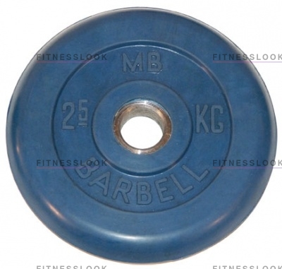 MB Barbell синий - 30 мм - 2.5 кг из каталога дисков для штанги с посадочным диаметром 30 мм.  в Уфе по цене 817 ₽