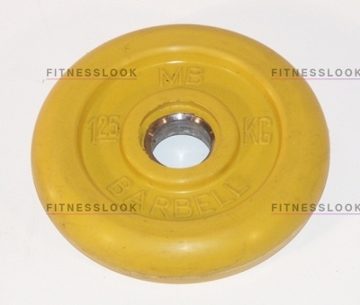 MB Barbell желтый - 30 мм - 1.25 кг из каталога дисков для штанги с посадочным диаметром 30 мм.  в Уфе по цене 571 ₽