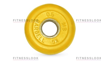 MB Barbell желтый - 30 мм - 0.5 кг из каталога дисков для штанги с посадочным диаметром 30 мм.  в Уфе по цене 711 ₽
