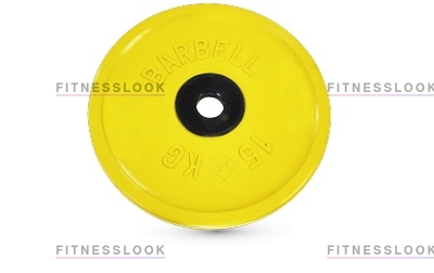MB Barbell евро-классик желтый - 50 мм - 15 кг из каталога дисков для штанги с посадочным диаметром 50 мм. в Уфе по цене 10690 ₽