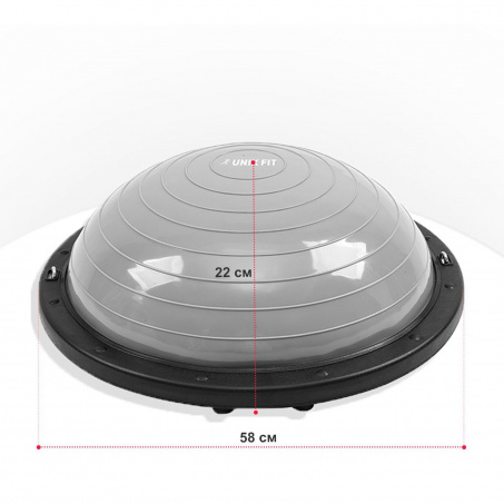 Рендер-10 для UnixFit Bosu с эспандерами, 58 см