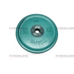 MB Barbell евро-классик зеленый - 50 мм - 10 кг из каталога дисков для штанги с посадочным диаметром 50 мм. в Уфе по цене 7990 ₽