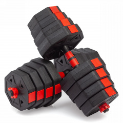 VictoryFit гексагональная с грифом, 30 кг. (2 шт. х 15 кг.) VF-DH300 из каталога разборных (наборных) гантелей в Уфе по цене 3830 ₽